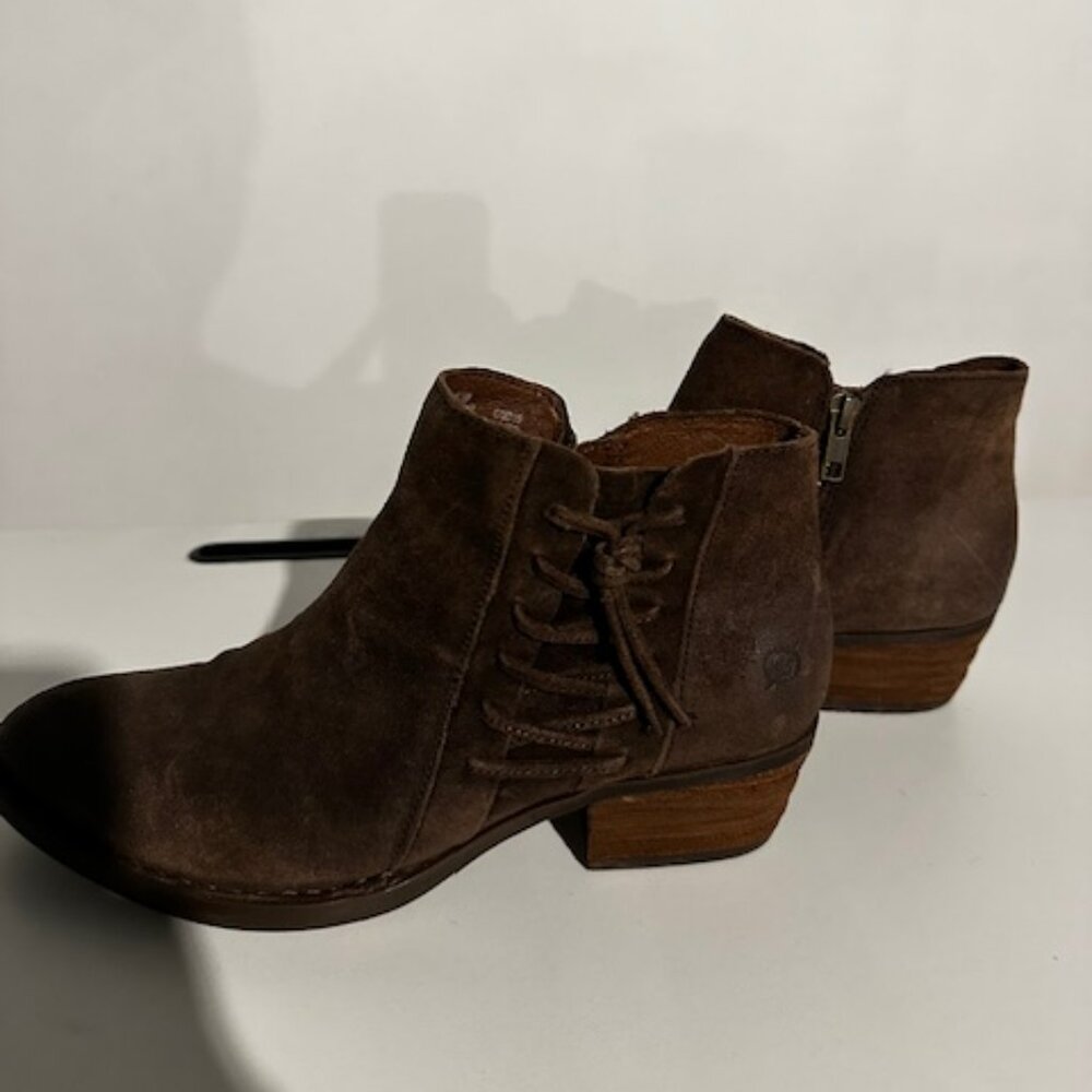 Born Bessie Boots | Dark Brown Leather | Size 8.5